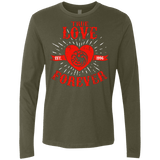 T-Shirts Military Green / Small True Love Forever Dragon Men's Premium Long Sleeve