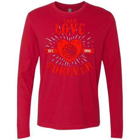 T-Shirts Red / Small True Love Forever Dragon Men's Premium Long Sleeve