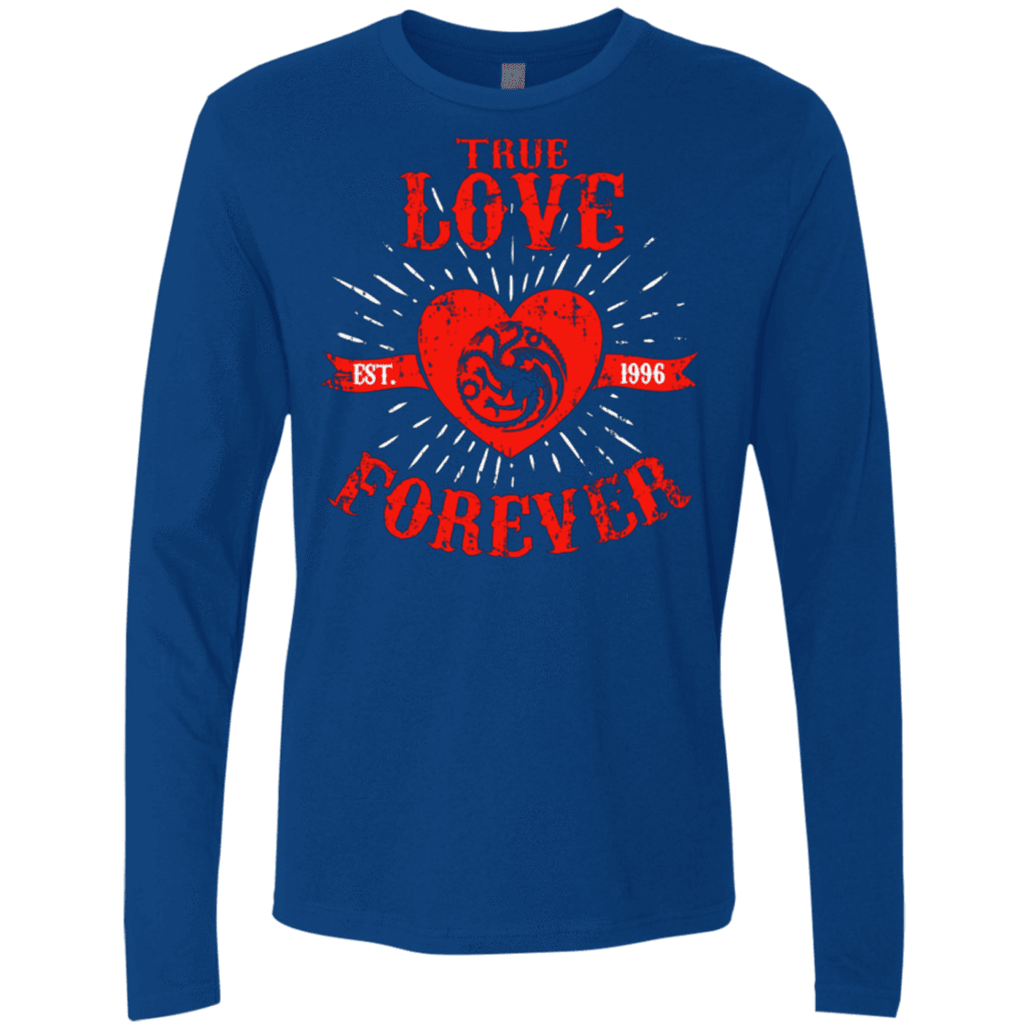 T-Shirts Royal / Small True Love Forever Dragon Men's Premium Long Sleeve