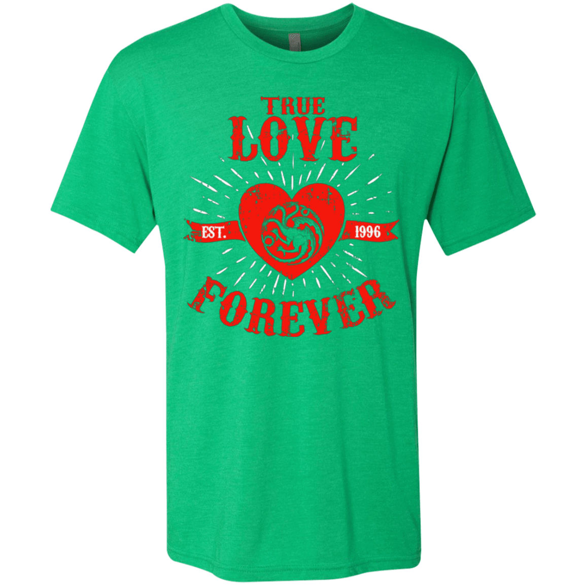 T-Shirts Envy / Small True Love Forever Dragon Men's Triblend T-Shirt