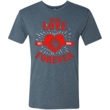 T-Shirts Indigo / Small True Love Forever Dragon Men's Triblend T-Shirt