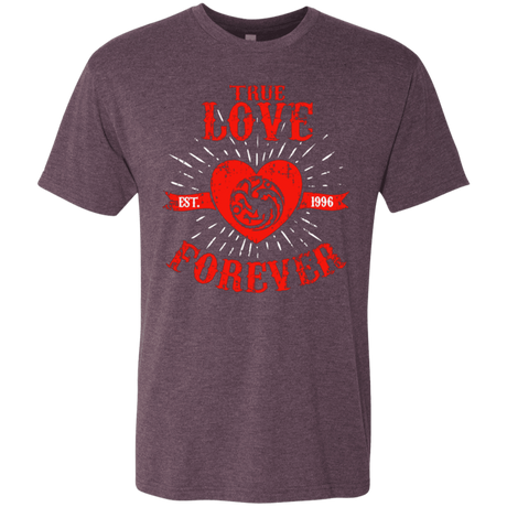 T-Shirts Vintage Purple / Small True Love Forever Dragon Men's Triblend T-Shirt