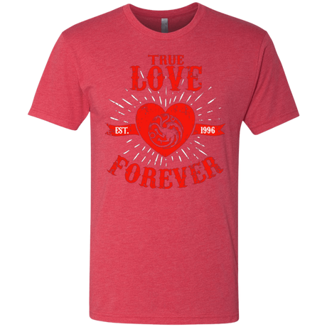 T-Shirts Vintage Red / Small True Love Forever Dragon Men's Triblend T-Shirt