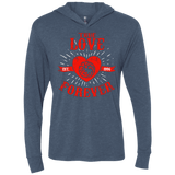 T-Shirts Indigo / X-Small True Love Forever Dragon Triblend Long Sleeve Hoodie Tee