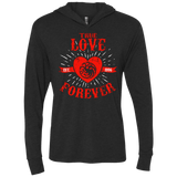T-Shirts Vintage Black / X-Small True Love Forever Dragon Triblend Long Sleeve Hoodie Tee