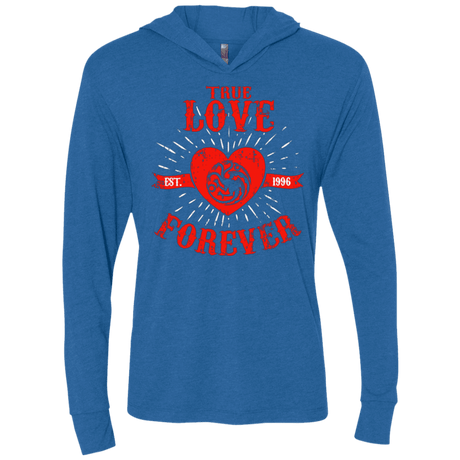 T-Shirts Vintage Royal / X-Small True Love Forever Dragon Triblend Long Sleeve Hoodie Tee