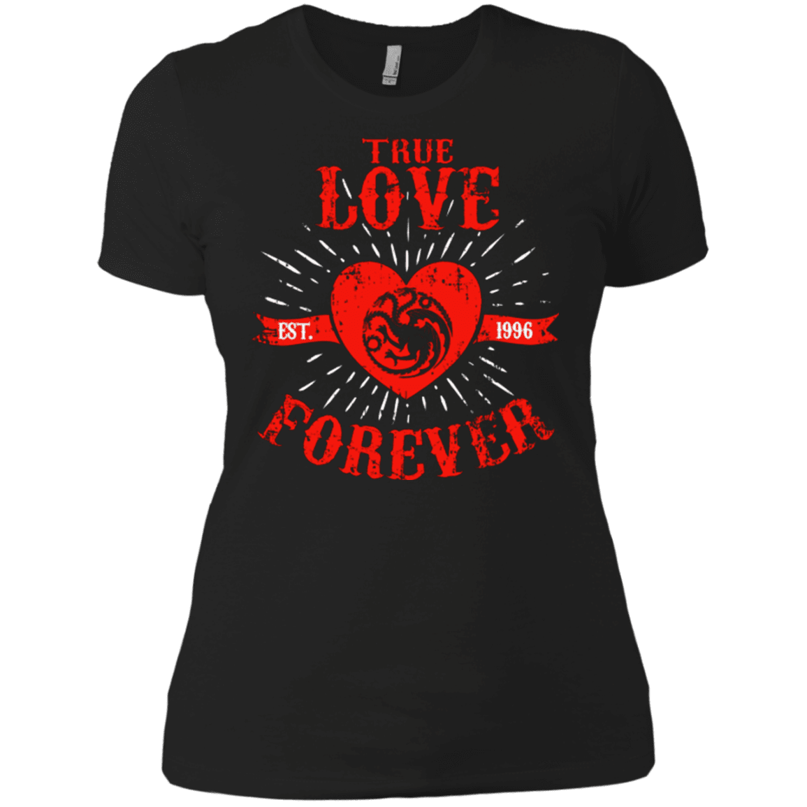 T-Shirts Black / X-Small True Love Forever Dragon Women's Premium T-Shirt