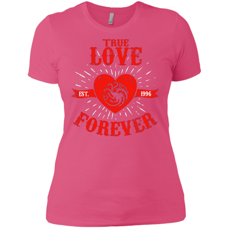 T-Shirts Hot Pink / X-Small True Love Forever Dragon Women's Premium T-Shirt