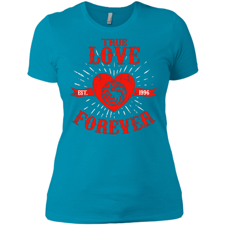 T-Shirts Turquoise / X-Small True Love Forever Dragon Women's Premium T-Shirt