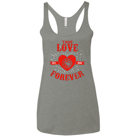 T-Shirts Venetian Grey / X-Small True Love Forever Dragon Women's Triblend Racerback Tank