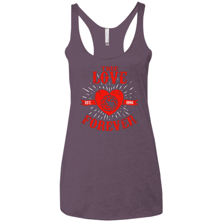 T-Shirts Vintage Purple / X-Small True Love Forever Dragon Women's Triblend Racerback Tank