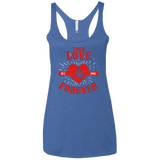 T-Shirts Vintage Royal / X-Small True Love Forever Dragon Women's Triblend Racerback Tank