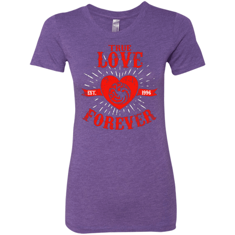 T-Shirts Purple Rush / Small True Love Forever Dragon Women's Triblend T-Shirt