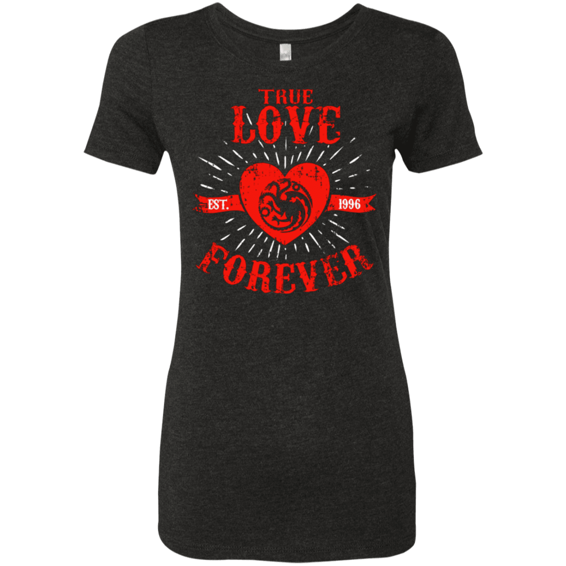 T-Shirts Vintage Black / Small True Love Forever Dragon Women's Triblend T-Shirt