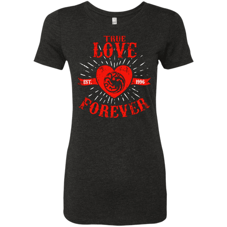 T-Shirts Vintage Black / Small True Love Forever Dragon Women's Triblend T-Shirt