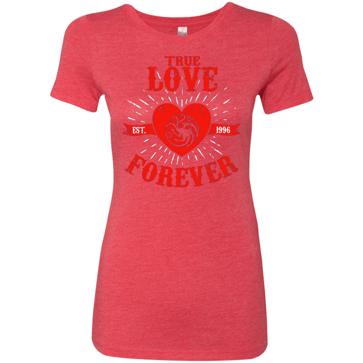 T-Shirts Vintage Red / Small True Love Forever Dragon Women's Triblend T-Shirt