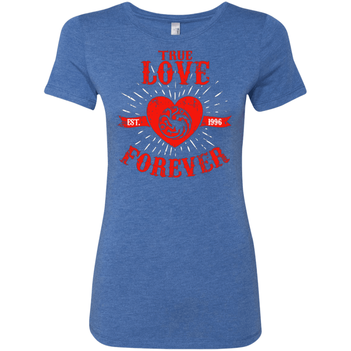 T-Shirts Vintage Royal / Small True Love Forever Dragon Women's Triblend T-Shirt