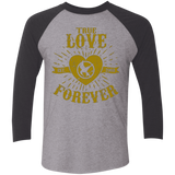 T-Shirts Premium Heather/ Vintage Black / X-Small True Love Forever Games Triblend 3/4 Sleeve