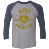 T-Shirts Premium Heather/ Vintage Navy / X-Small True Love Forever Games Triblend 3/4 Sleeve