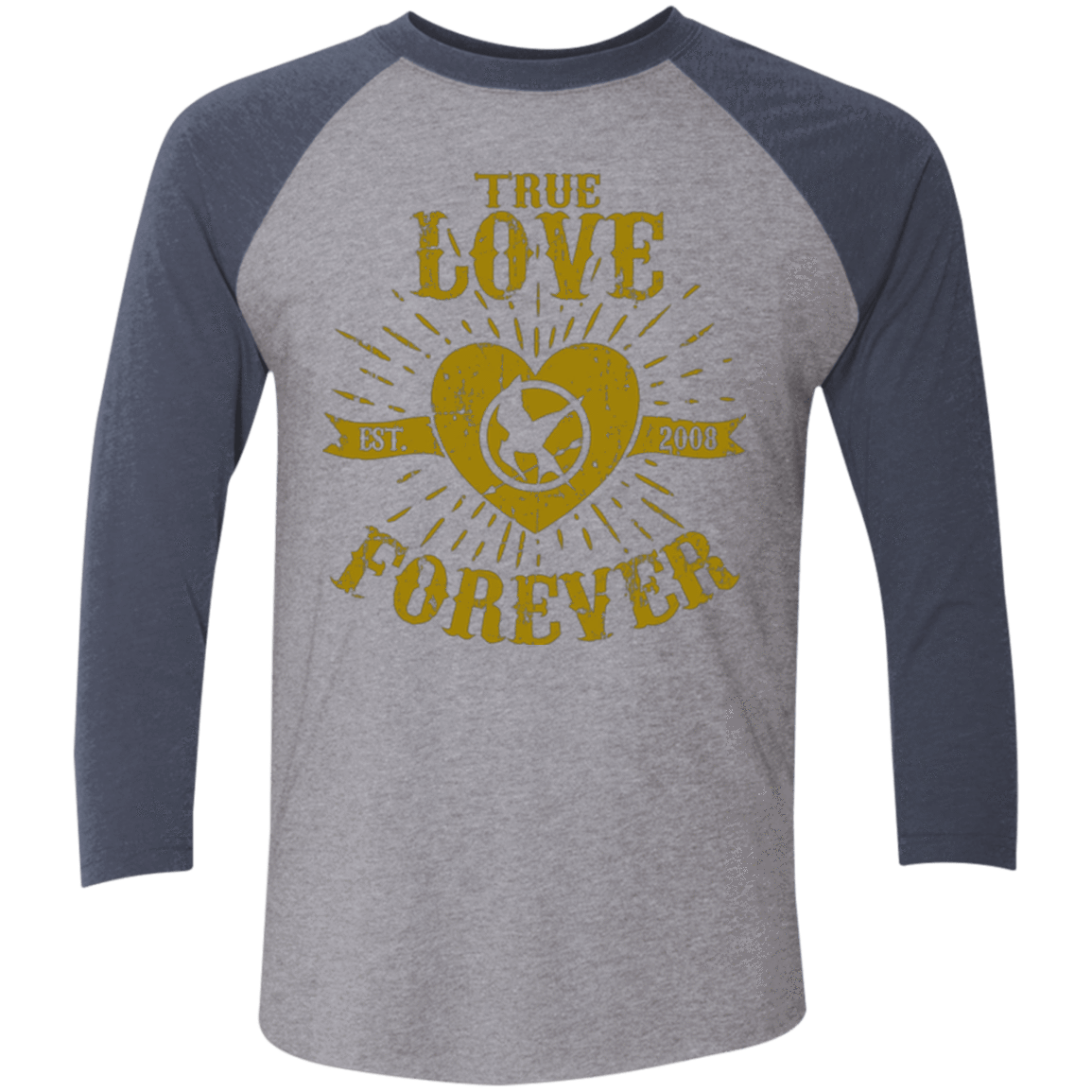 T-Shirts Premium Heather/ Vintage Navy / X-Small True Love Forever Games Triblend 3/4 Sleeve