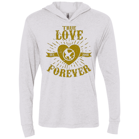 T-Shirts Heather White / X-Small True Love Forever Games Triblend Long Sleeve Hoodie Tee