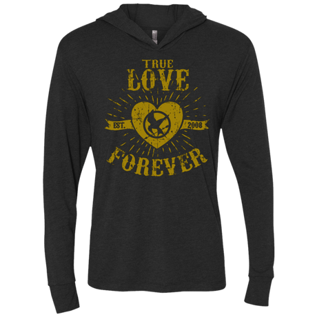 T-Shirts Vintage Black / X-Small True Love Forever Games Triblend Long Sleeve Hoodie Tee