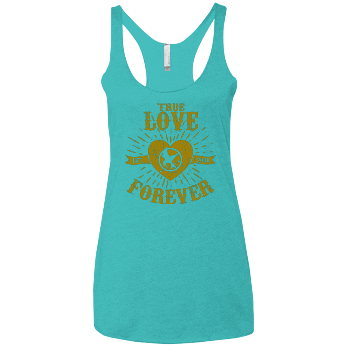 T-Shirts Tahiti Blue / X-Small True Love Forever Games Women's Triblend Racerback Tank
