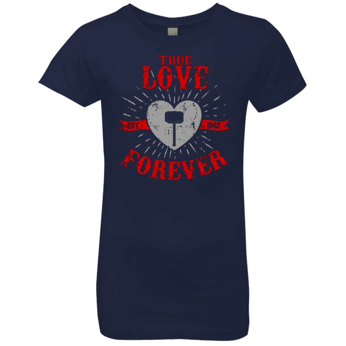 T-Shirts Midnight Navy / YXS True Love Forever God Thunder Girls Premium T-Shirt