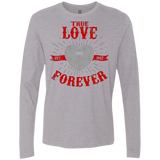 T-Shirts Heather Grey / Small True Love Forever God Thunder Men's Premium Long Sleeve