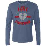 T-Shirts Indigo / Small True Love Forever God Thunder Men's Premium Long Sleeve