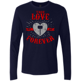 T-Shirts Midnight Navy / Small True Love Forever God Thunder Men's Premium Long Sleeve
