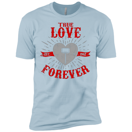 T-Shirts Light Blue / X-Small True Love Forever God Thunder Men's Premium T-Shirt