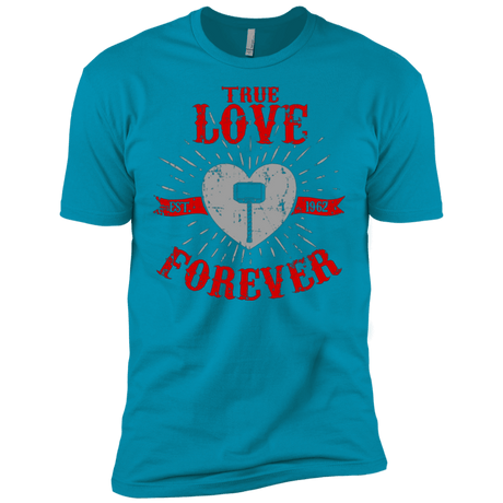 T-Shirts Turquoise / X-Small True Love Forever God Thunder Men's Premium T-Shirt
