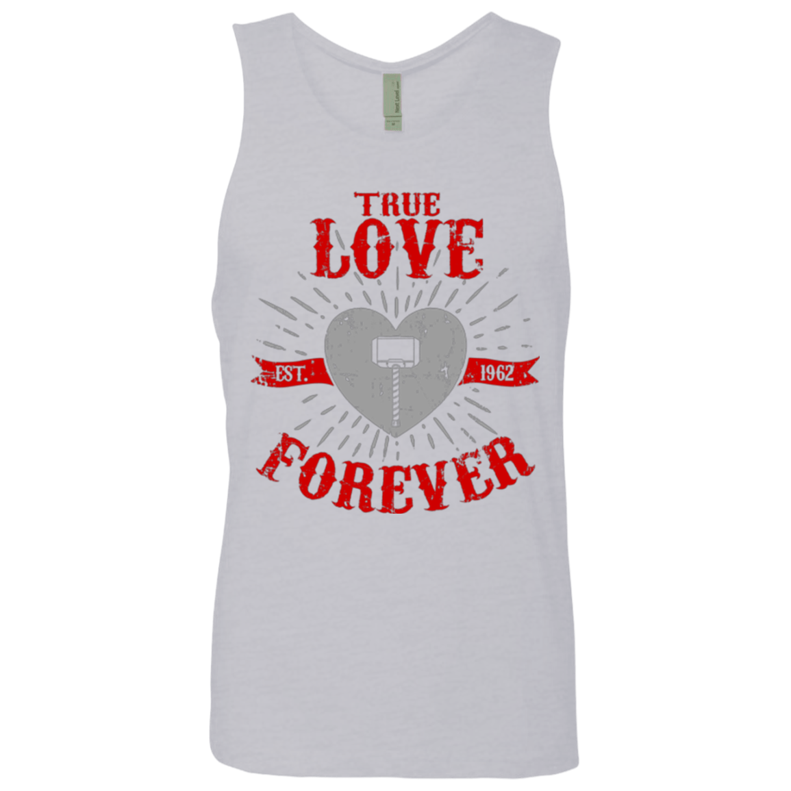 T-Shirts Heather Grey / Small True Love Forever God Thunder Men's Premium Tank Top