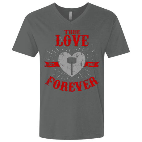 T-Shirts Heavy Metal / X-Small True Love Forever God Thunder Men's Premium V-Neck