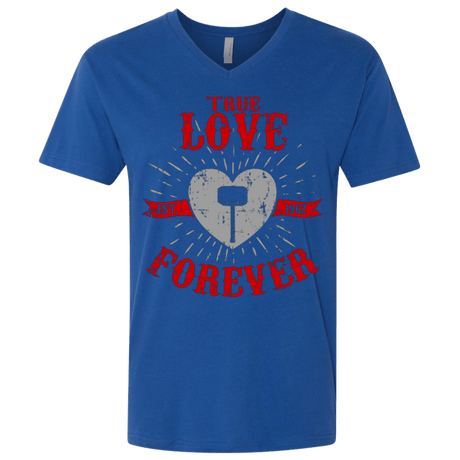 T-Shirts Royal / X-Small True Love Forever God Thunder Men's Premium V-Neck
