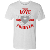 T-Shirts Heather White / Small True Love Forever God Thunder Men's Triblend T-Shirt