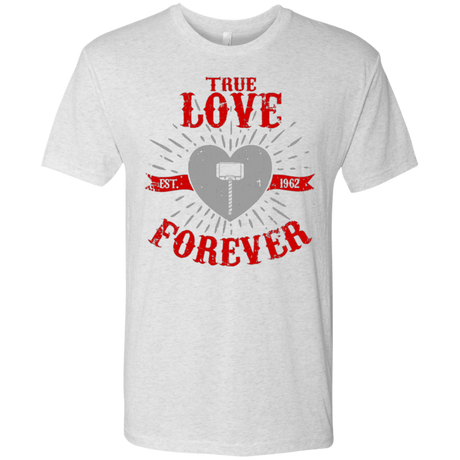 T-Shirts Heather White / Small True Love Forever God Thunder Men's Triblend T-Shirt