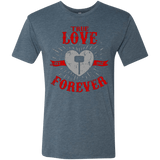 T-Shirts Indigo / Small True Love Forever God Thunder Men's Triblend T-Shirt