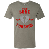 T-Shirts Venetian Grey / Small True Love Forever God Thunder Men's Triblend T-Shirt