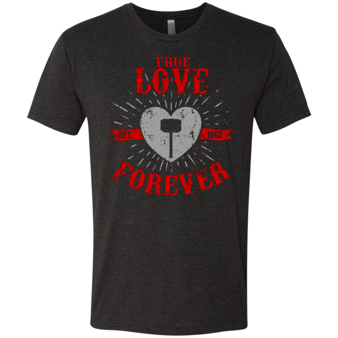 T-Shirts Vintage Black / Small True Love Forever God Thunder Men's Triblend T-Shirt