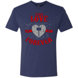 T-Shirts Vintage Navy / Small True Love Forever God Thunder Men's Triblend T-Shirt