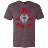 T-Shirts Vintage Purple / Small True Love Forever God Thunder Men's Triblend T-Shirt