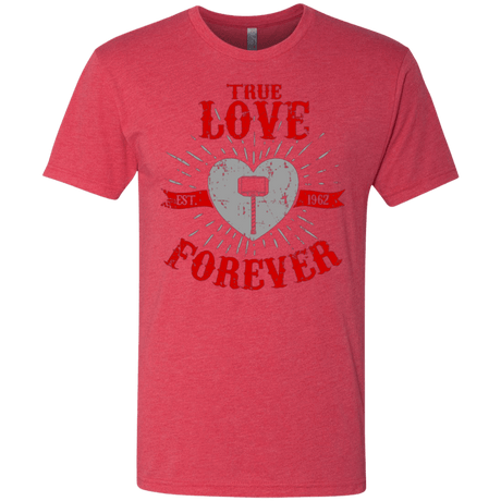 T-Shirts Vintage Red / Small True Love Forever God Thunder Men's Triblend T-Shirt