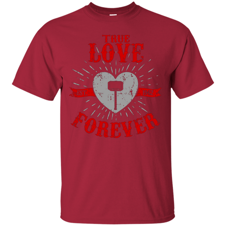 T-Shirts Cardinal / Small True Love Forever God Thunder T-Shirt