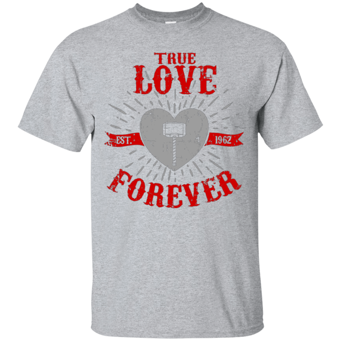 T-Shirts Sport Grey / Small True Love Forever God Thunder T-Shirt