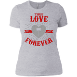T-Shirts Heather Grey / X-Small True Love Forever God Thunder Women's Premium T-Shirt