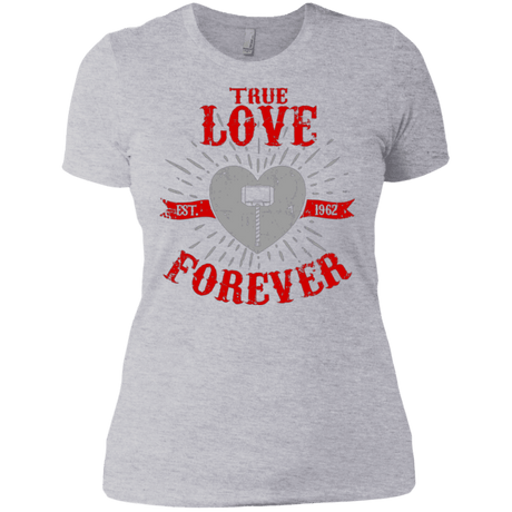 T-Shirts Heather Grey / X-Small True Love Forever God Thunder Women's Premium T-Shirt