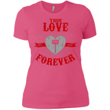 T-Shirts Hot Pink / X-Small True Love Forever God Thunder Women's Premium T-Shirt