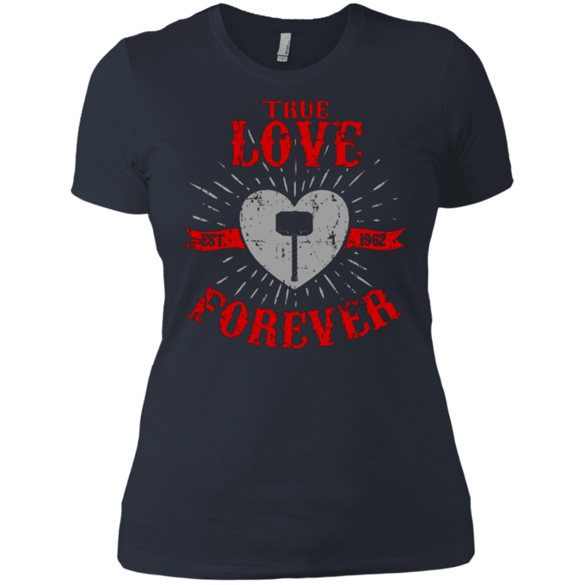 T-Shirts Indigo / X-Small True Love Forever God Thunder Women's Premium T-Shirt